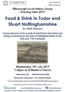 Local History Group Talk_Food and Drink_Tudor Nottm July 2019 JPG